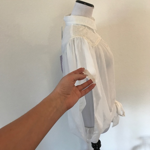 New w/Tags DO & BE SHEER WHITE BLOUSE - Picture 3 of 7